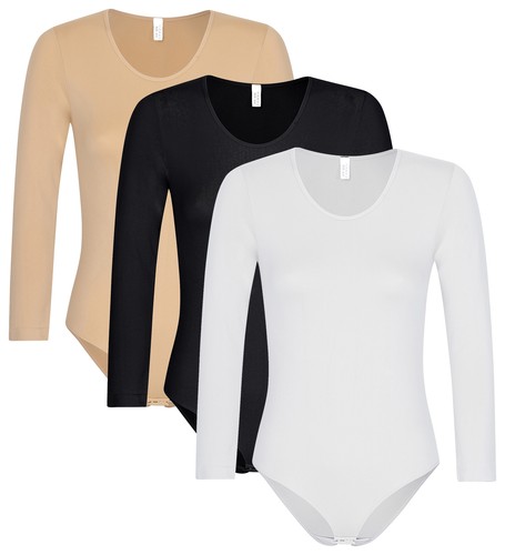 Damen langarm body - -, 3