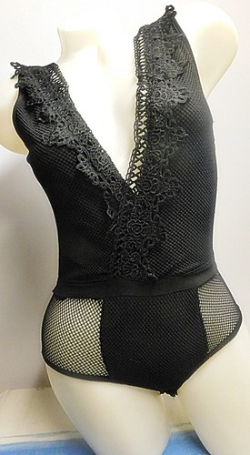 Body schwarz spitze - schwarz,