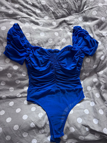 Shein damen body blau mesh - blau, mit
