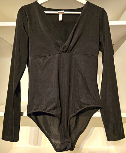 Damen body schwarz langarm - body,