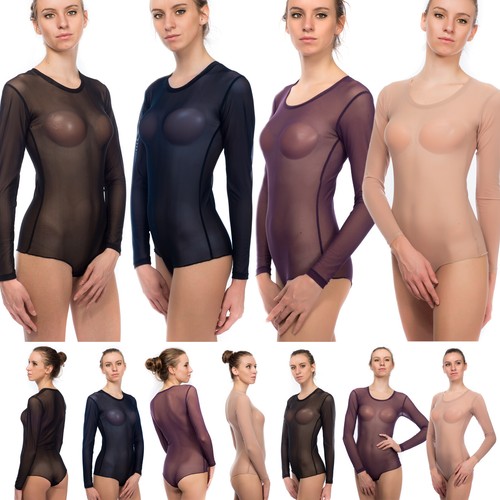 Evoni damen body transparent - body,