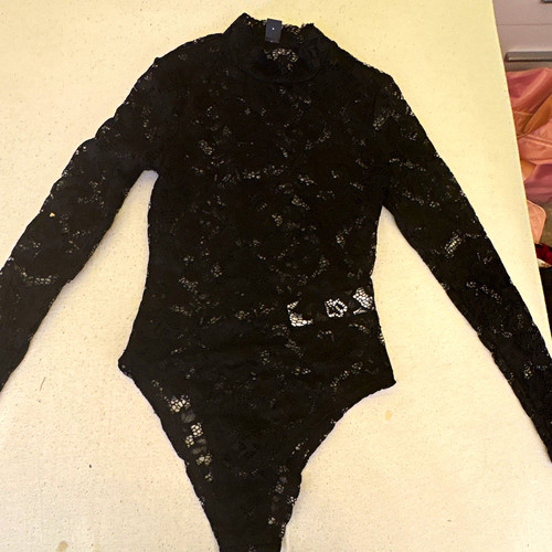 Damen body spitze - body, langarm