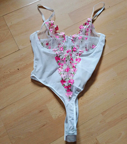 Weißer spitzen body - weißer, spitzen-body