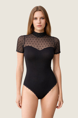 Damen body mit spitze - mit,