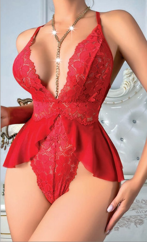 Erotischer body mit spitze - mit,