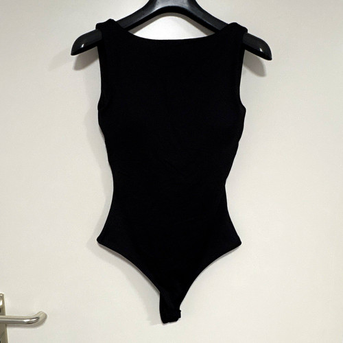 Damen body rückenfrei schwarz - body,