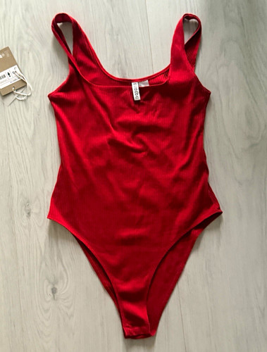 Damen body ripp - h&m, rot