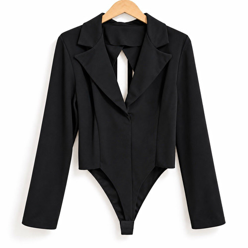 Damen body einteiler - damen, schwarz